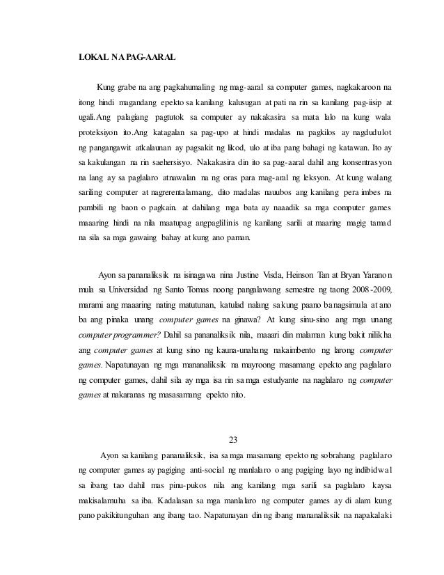 tanong na pananaliksik tungkol sa epekto ng dota kaugnay na literatura tungkol sa dota